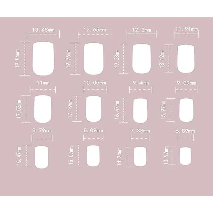 3D NAILS - 24pcs PRESS ON NAILS Medium SQUAER SHAPE - MIRROR False Nails, Perfect For Parties+ 1 SHEET DOUBLE FACE-DARK RED - Image 4